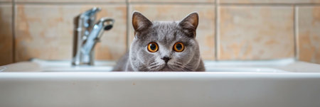 Cute small dog peeking out of a bath with bubbles surrounding itの素材