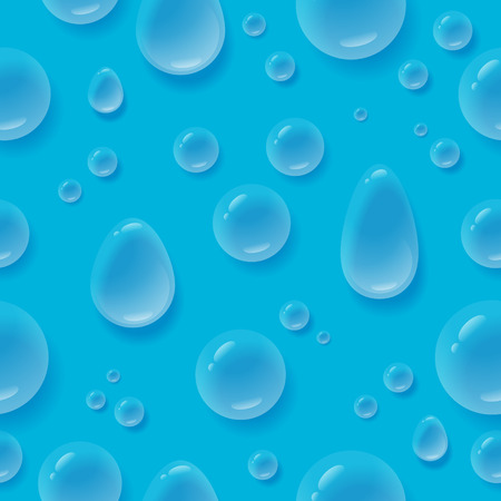 Water Drops Seamless Background. Easy to edit. Just change background colorのイラスト素材