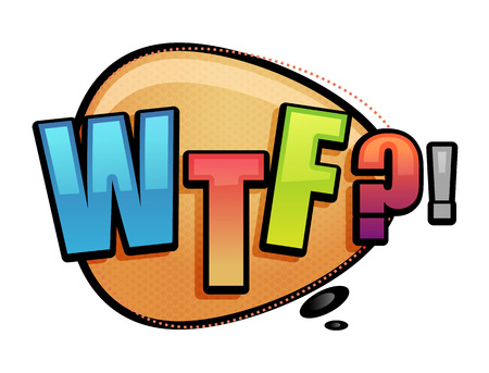 WTF colorful word sign vector illustrationのイラスト素材