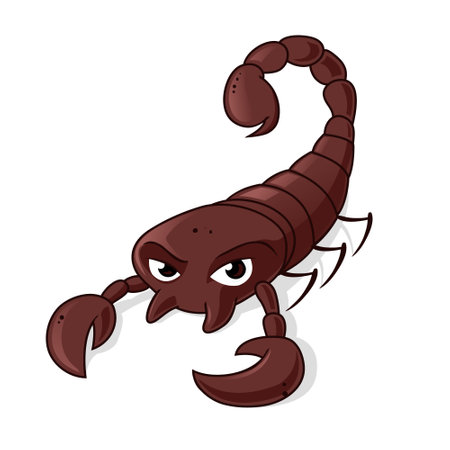 Scorpion cartoon. Vector illustration isolated on a white background.のイラスト素材