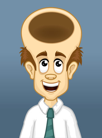 Vector illustration of a cartoon businessman with a empty headのイラスト素材