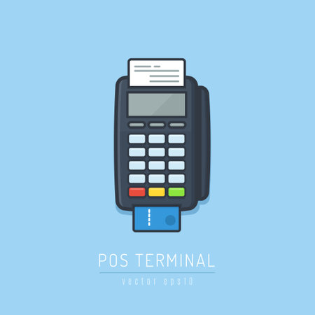 POS terminal icon. Contactless payment.のイラスト素材