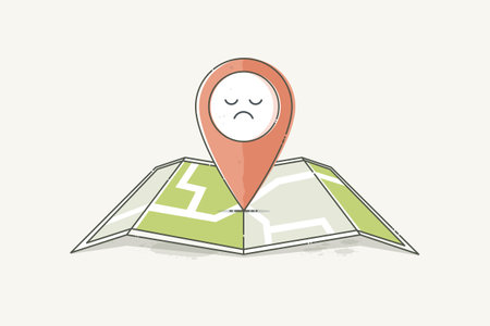 Sad location marker character. vector illustration in flat design styleのイラスト素材