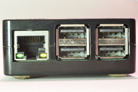 USB  Raspberry device portsの写真素材