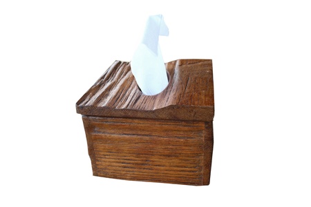 Tissue Box woodの写真素材
