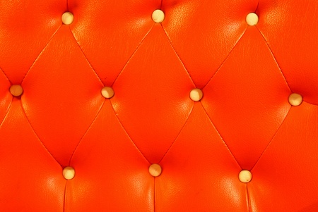 Red orange leather upholsteryの写真素材