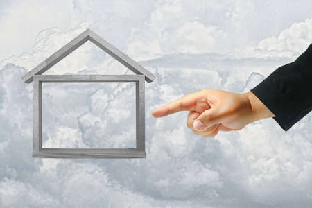 hand push home modelの写真素材