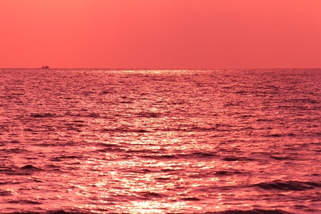 sunset on seaの写真素材