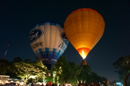 Thailand Balloon Festival 2012 ,Night show light and soundのeditorial素材