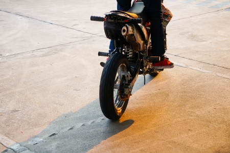 motor stunt show, kawasaki ksr stunt show in thailand 2013のeditorial素材