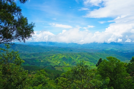 blue sky and Mountainsの写真素材