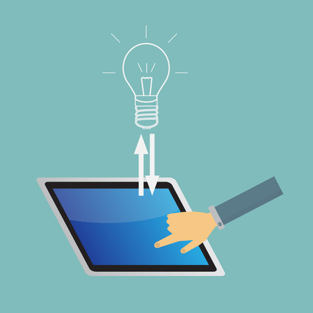 business tablet screen concept Vector のイラスト素材