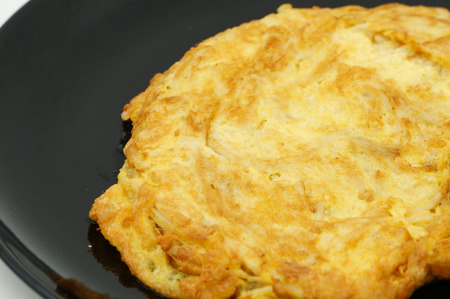 Omelet with mushroom Over medium thai food style