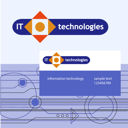 Editable template logo and brand elements. Abstract technologyのイラスト素材