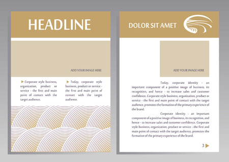Brochure Flyer design vector template in A4 size. Layout for catalogs, brochures. Pattern for agricultural products. Place for your text and imageのイラスト素材