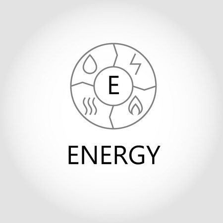Template vector logo for energy companies, energy management and consumer resources.のイラスト素材