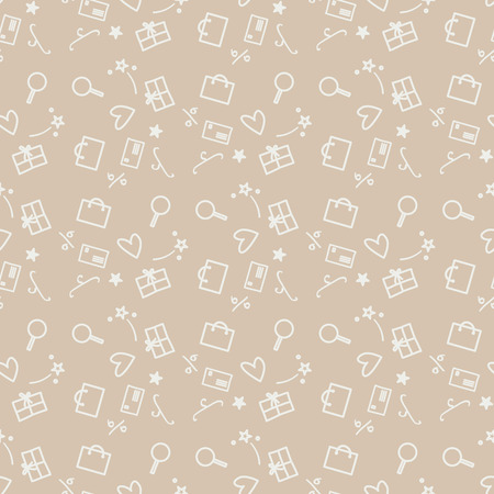 Vector bright background pattern for happy online shopping purchases, sales seasonal goodsのイラスト素材