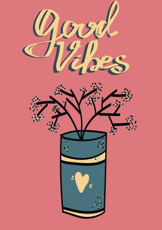 Super cute hygge cards and posters. Cute illustration autumn and winter hygge elements. Motivational typography of hygge quotes. Scandinavian styleの写真素材