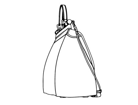 vector handbag sketch on a white backgroundのイラスト素材