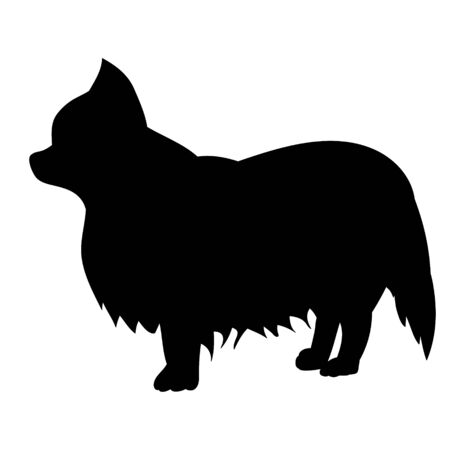 vector, on a white background, black silhouette of a dogのイラスト素材