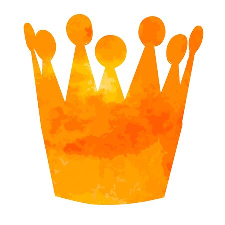 watercolor silhouette of a crownのイラスト素材