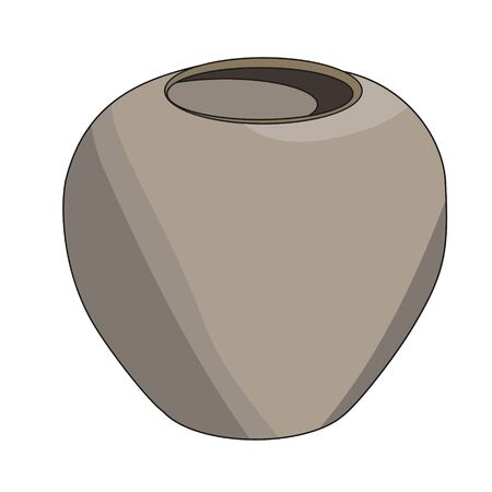 vector, isolated clay potのイラスト素材
