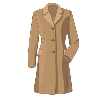 brown coat, isolatedのイラスト素材