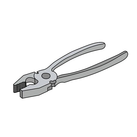 vector, on a white background, construction tool pliersのイラスト素材