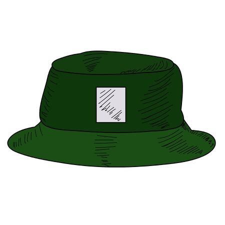 man's hat illustration on white backgroundのイラスト素材