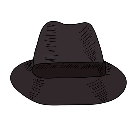 vector, isolated, on white background, men's hat, headdress, graphicのイラスト素材