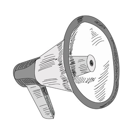 vector isolated on white background loudspeakerのイラスト素材