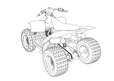 quad sketch vector on a white backgroundのイラスト素材