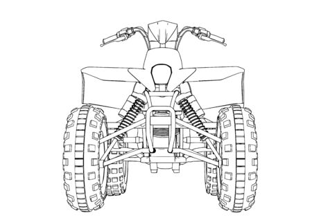 quad sketch vector on a white backgroundのイラスト素材