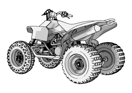 quad vector on a white backgroundのイラスト素材