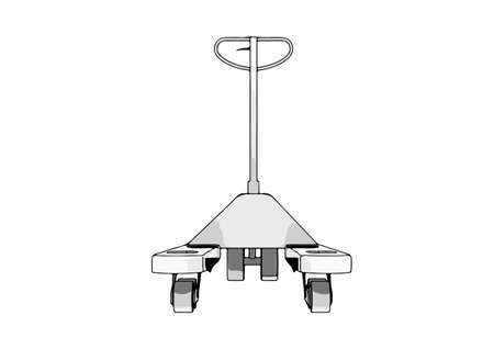 pallet truck vector on a white backgroundのイラスト素材