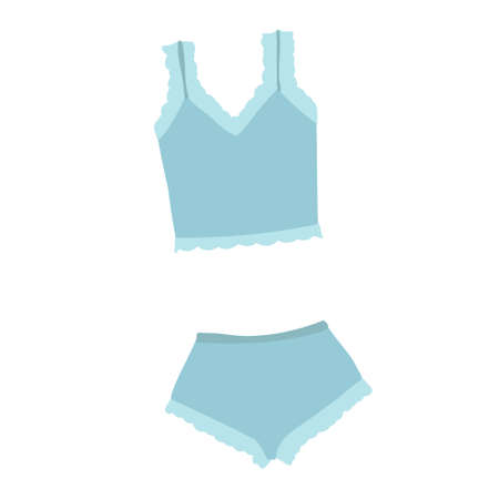 panties and bra on a white backgroundのイラスト素材