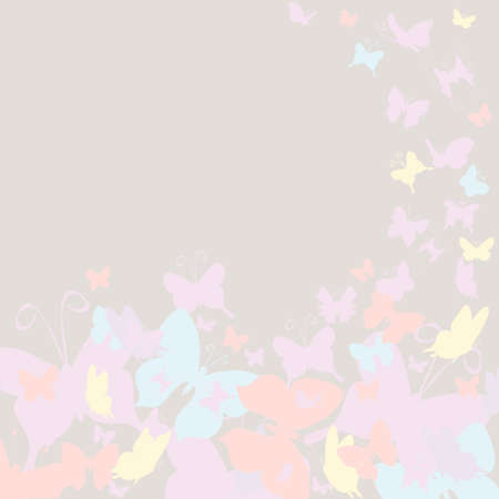 Vector background with butterflies, abstract illustrationのイラスト素材