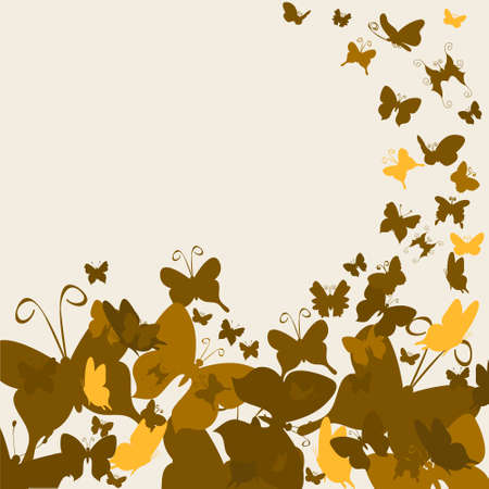 background with butterflies illustrationのイラスト素材