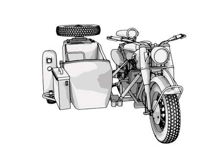 sketch motorcycle vectorのイラスト素材