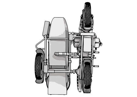sketch motorcycle vectorのイラスト素材