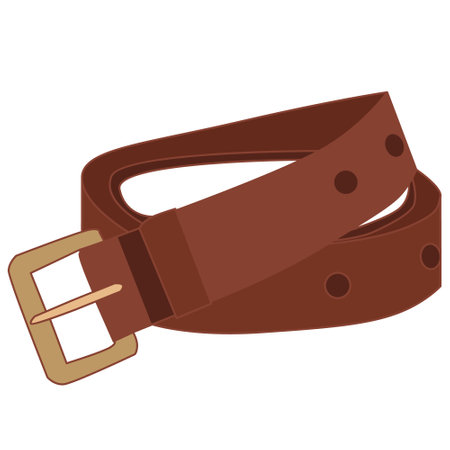 vector, isolated, mens brown beltのイラスト素材