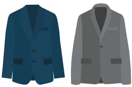 isolated, in flat style mens jacketのイラスト素材