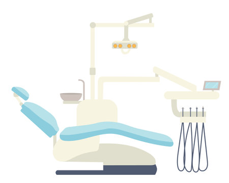 dental chair, medicine, flat style vectorのイラスト素材