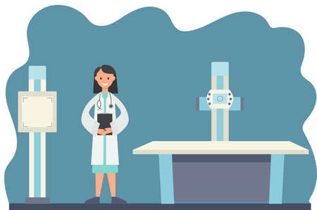 Rangen apparatus and doctor, isolated vectorのイラスト素材