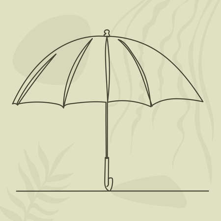 umbrella sketch line drawing,on abstract background vectorのイラスト素材