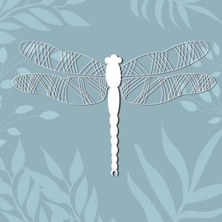 dragonfly sketch line drawing,on abstract background vectorのイラスト素材