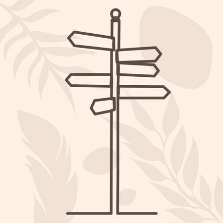 index sign in one line, outline on an abstract backgroundのイラスト素材