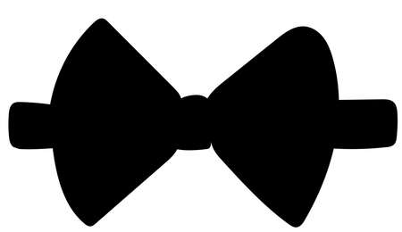 bow tie silhouette on white background isolated vectorのイラスト素材