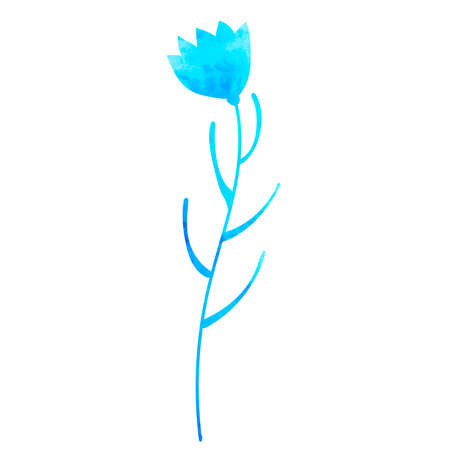 flower watercolor silhouette, isolated vectorのイラスト素材