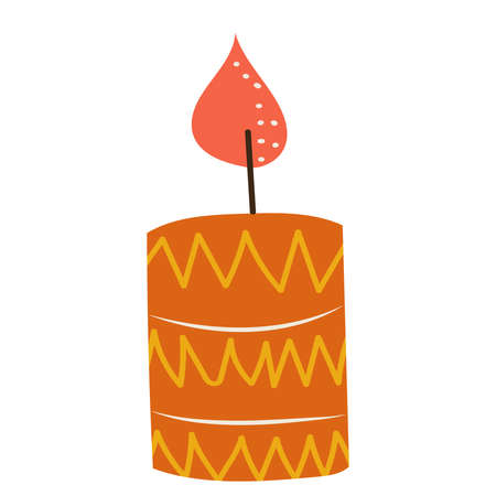 candle in doodle style isolatedのイラスト素材